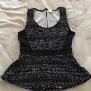 Anthropologie lace peplum tank